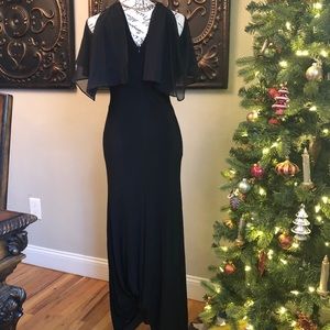 XSCAPE Long Black Formal Maxi Dress Size 4.